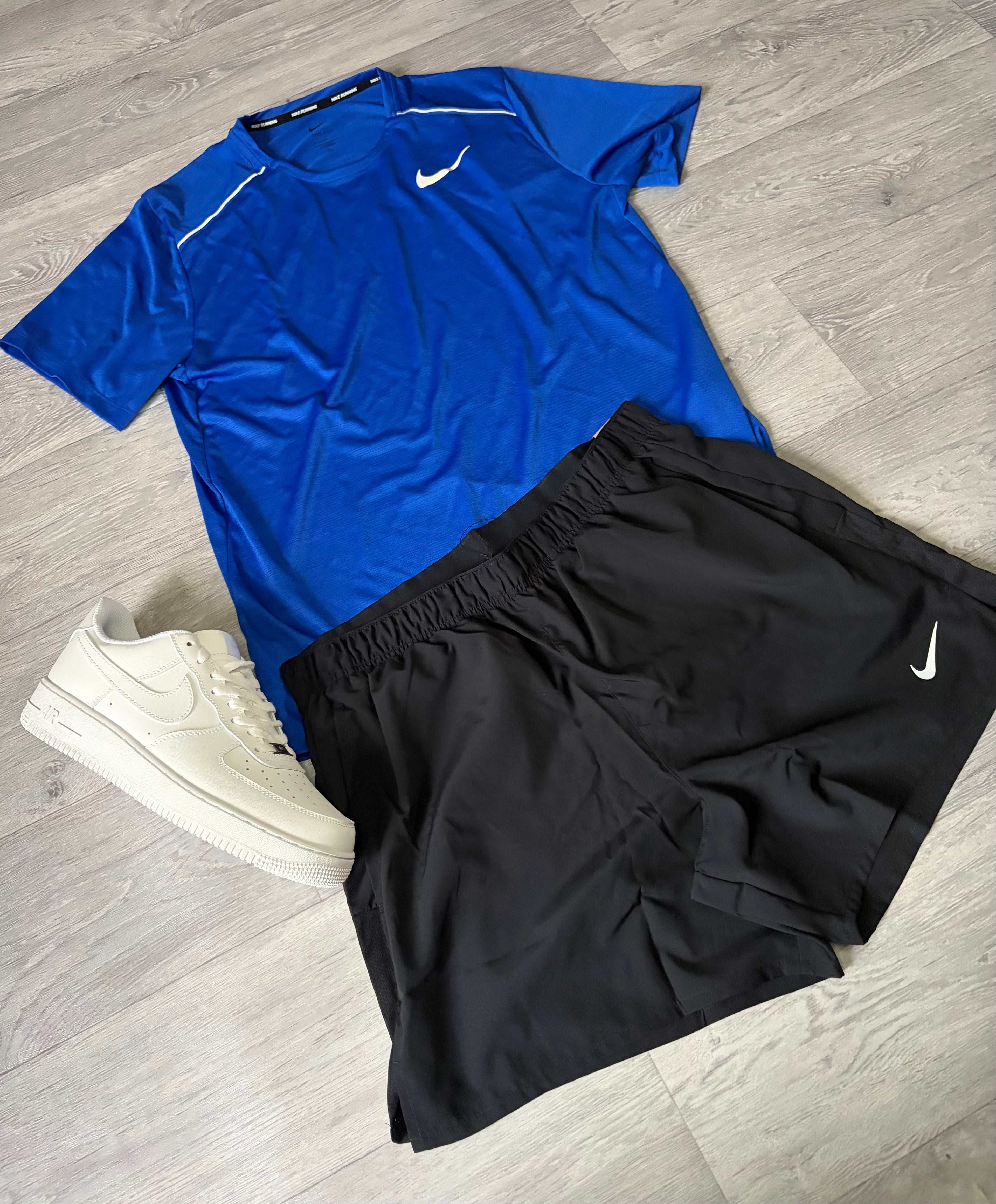 Nike miler royal blue short set