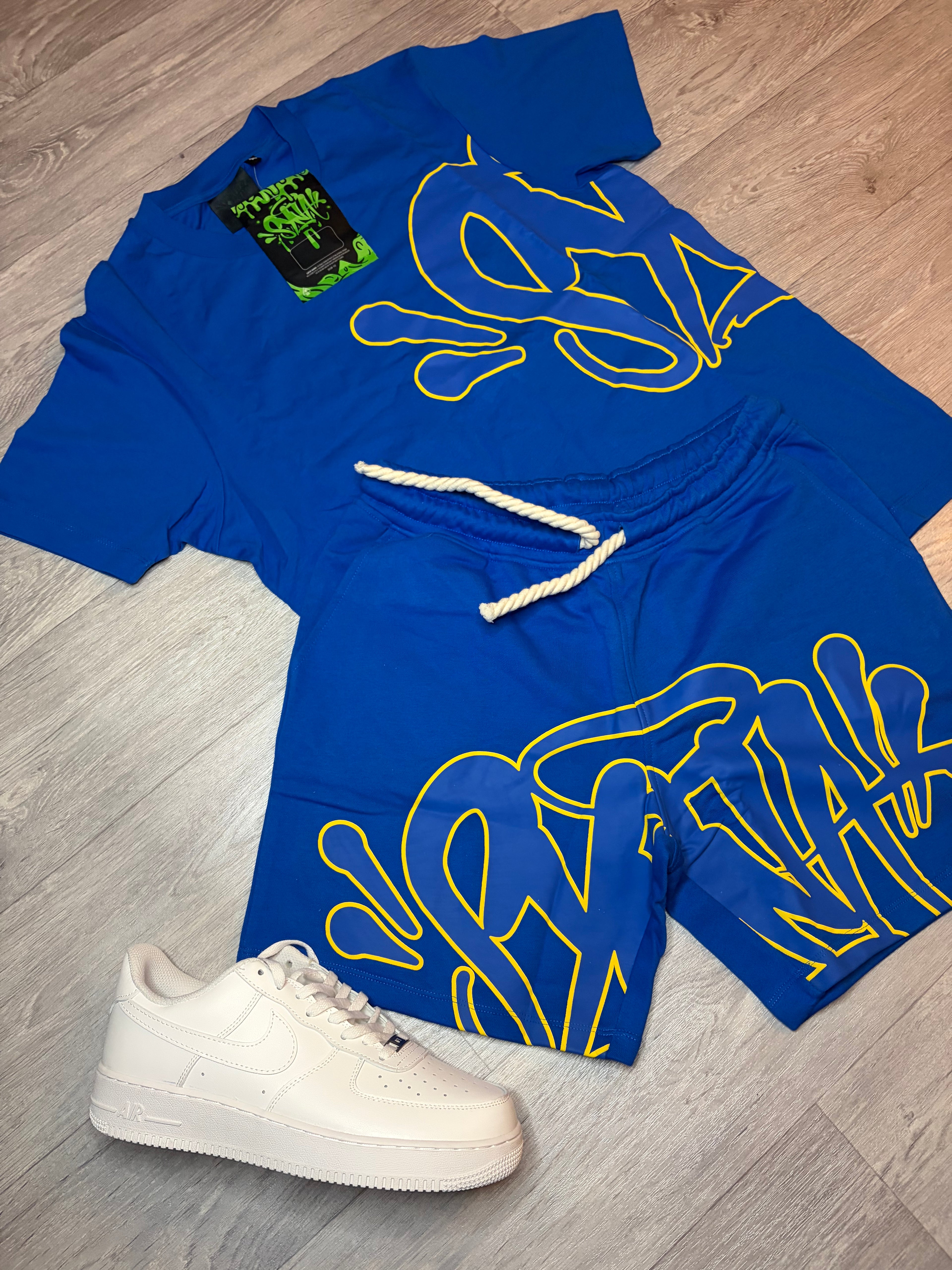 SYNA LOGO TWINSET COBALT SHORT SET